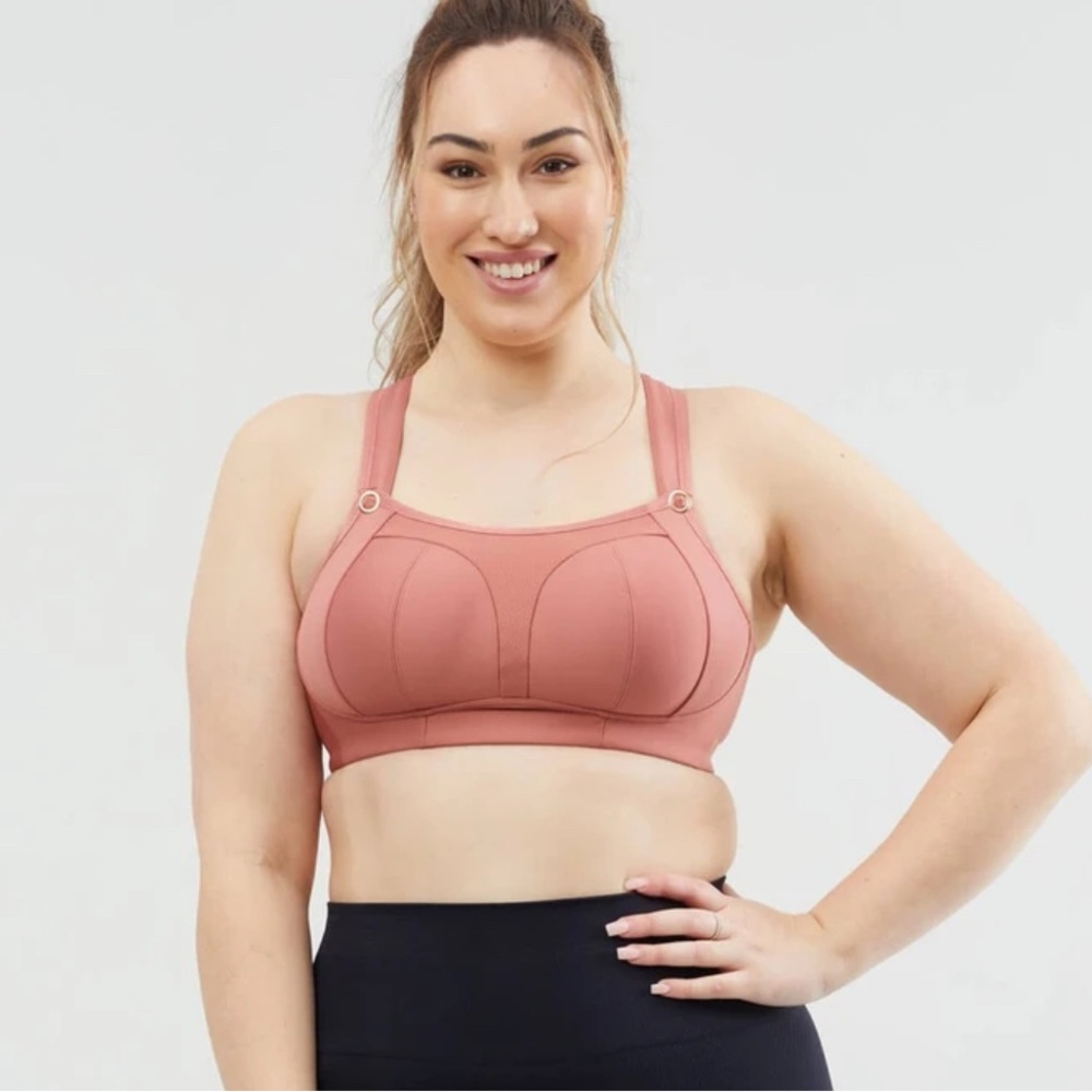 Cake Maternity Popcorn Busty Wire Free Nursing Sports Bra Medium Brick Orange - Picture 16 of 16